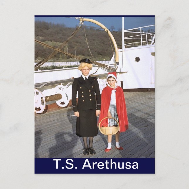 TS Arethusa,Christmas party Postcard (Front)