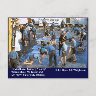 TS Arethusa, formerly 'Peking' "Clean Ship", Postcard