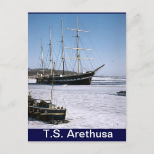 TS Arethusa,icebound Postcard