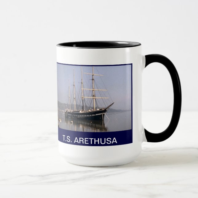 TS Arethusa moored in the Medway Mug (Right)