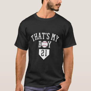T'S My 21 Baseball Number 21 Jersey Baseball Mum D T-Shirt