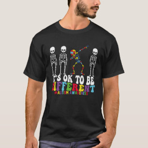 ts Ok To Be Different Skeleton Autism Awareness Ac T-Shirt