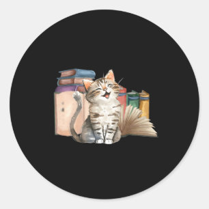 T'S W I Do I Pet Cats I Read Books And I Forget Th Classic Round Sticker