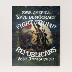TSA HG FW TRUMPS VOTE FV ELECTION CAMPAIGN PATRIOT JIGSAW PUZZLE
