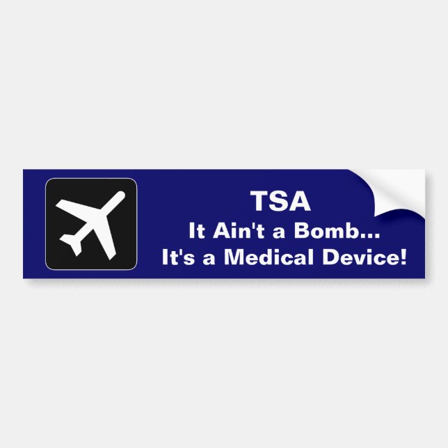 TSA Medical Device Bumper Sticker (Front)