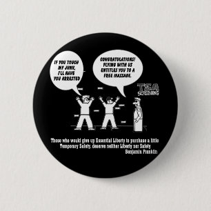 TSA Screening 6 Cm Round Badge