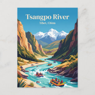 Tsangpo River, Tibet, China Postcard