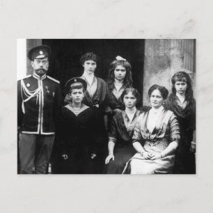 Tsar and Tsarina of Russia with children OTMA-A Postcard
