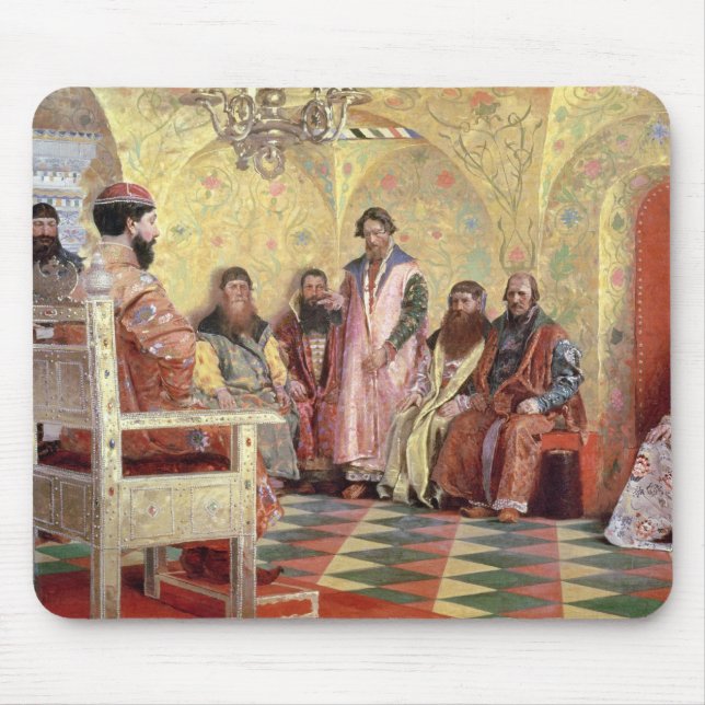Tsar Mikhail Fyodorovich  with Boyars Mouse Mat (Front)