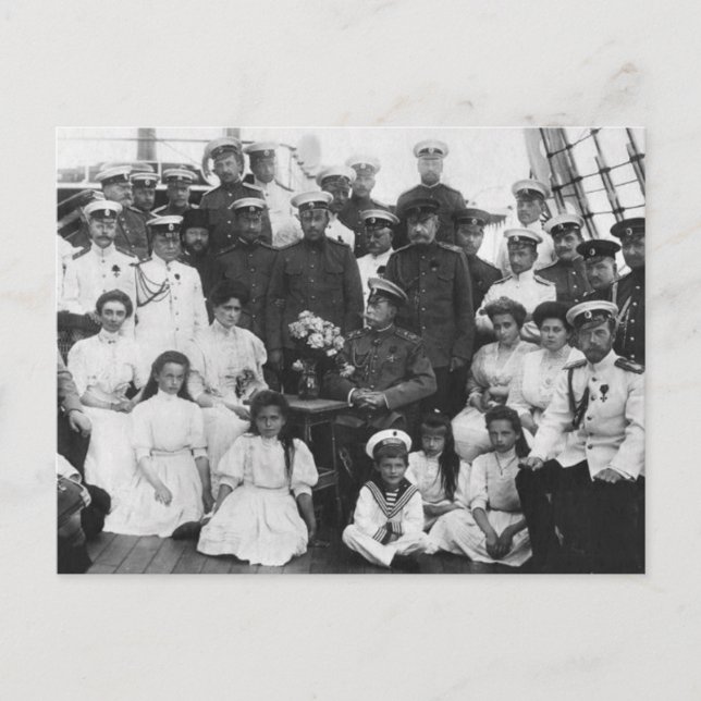 Tsar Nicolas of Russia, the royal family Romanov Postcard (Front)