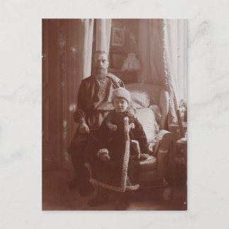 Tsar Nicolas of Russia & Tsarevitch Alexis Romanov Postcard