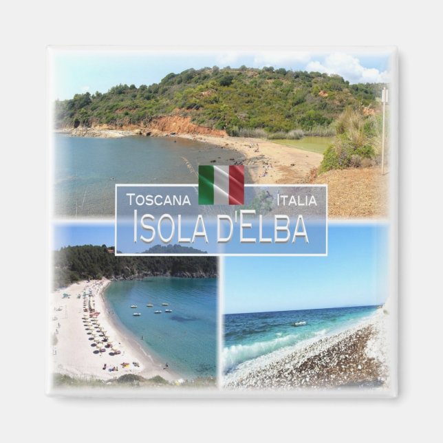 TSC016 ELBA, Mosaic, Tuscany, Fridge Magnet (Front)