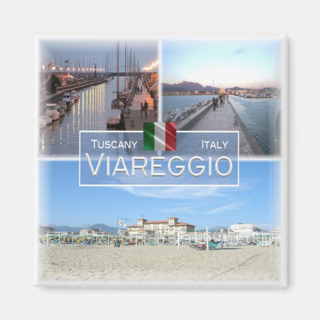 TSC026 VIAREGGIO, Mosaic, Tuscany, Fridge Magnet (Front)