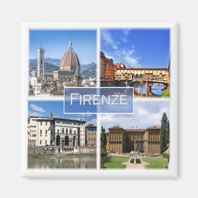 TSC030 FLORENCE, Mosaic, Tuscany, Fridge Magnet (Front)