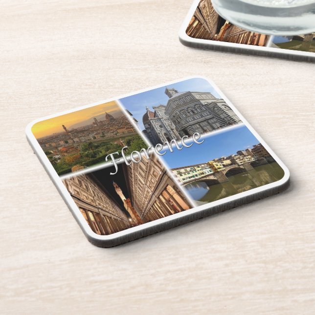 TSC033 FLORENCE, Mosaic, Tuscany, Coaster (Left Side)