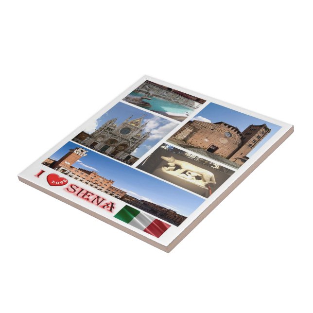 TSC037 SIENA I Love, Mosaic, Tuscany, Tile (Side)