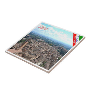 TSC044 SIENA Aerial View, Tuscany, Tile