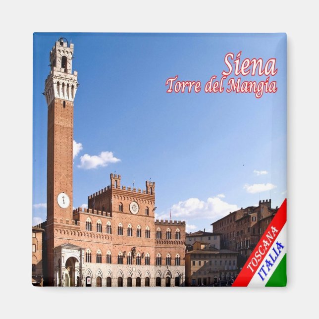 TSC046 SIENA, Torre del Mangia, Tuscany, Fridge Magnet (Front)