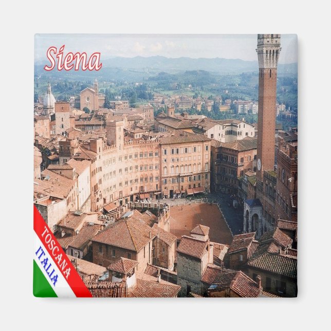 TSC055 SIENA - Piazza Del Campo - Tuscany - Fridge Magnet (Front)