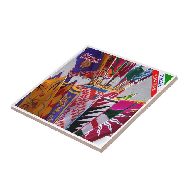 TSC063 SIENA, Banners of the Contrade, Tile (Side)