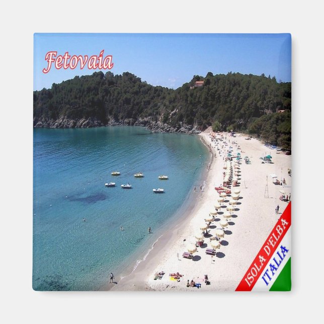 TSC068 ELBA ISLAND, FETOVAIA Beach, Fridge Magnet (Front)