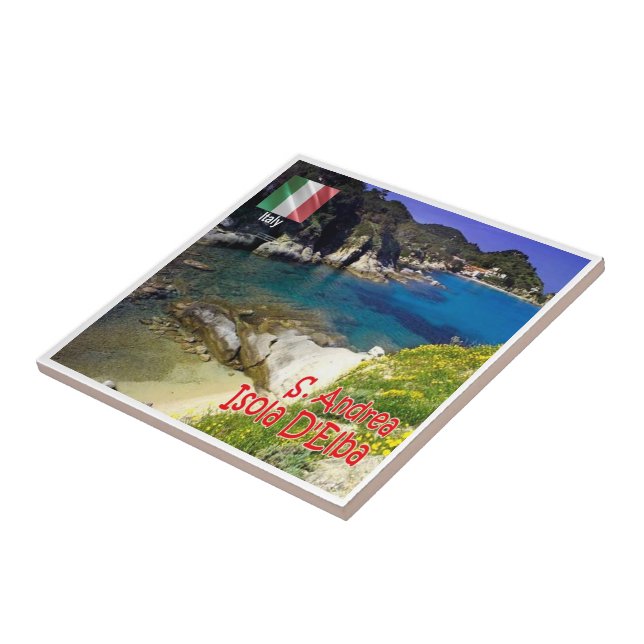 TSC069 ELBA ISLAND Sant'Andrea, Tuscany, Tile (Side)