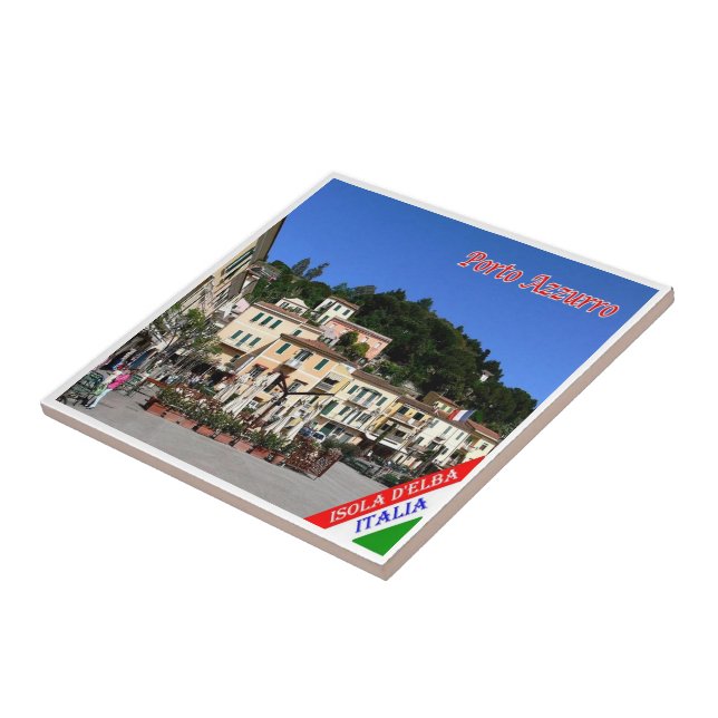 TSC079 PORTO AZZURRO ELBA Island, Tuscany, Tile (Side)