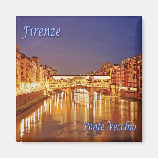 TSC086 FLORENCE - Old Bridge - Tuscany - Bridge Magnet (Front)