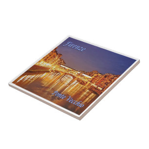 TSC086 FLORENCE, Old Bridge, Tuscany, Tile