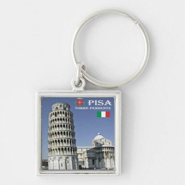 TSC096 LEANING TOWER of PISA, Tuscany, Key Ring (Front)