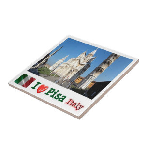 TSC098 PISA I Love, Piazza Duomo, Tuscany, Tile