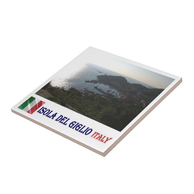 TSC119 GIGLIO ISLAND,  Port, Tuscany, Tile (Side)