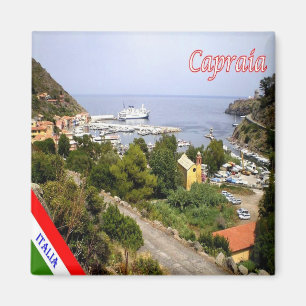 TSC127 CAPRAIA, Aerial View, Tuscany, Fridge Magnet