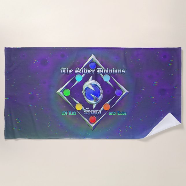 TSDS: Of life and Love Logo Blue and Green   Beach Towel (Front)