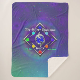 TSDS: Of life and Love Logo Blue and Green Sherpa Blanket