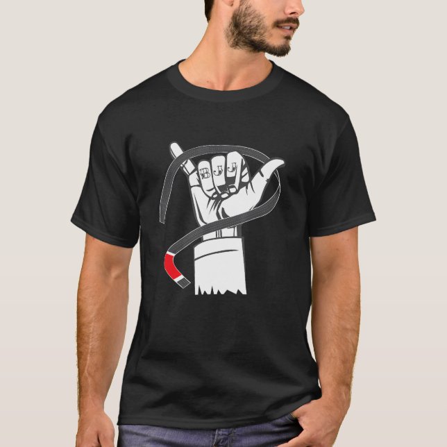 Tshirt - Brazilian Jiu-Jitu Sharka sign with BJJ b (Front)