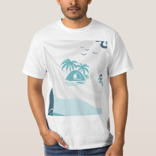 Tshirt for men bech sea coluer