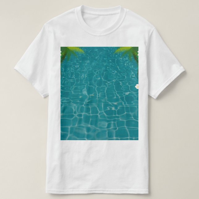Tshirt for men piscine water (Design Front)