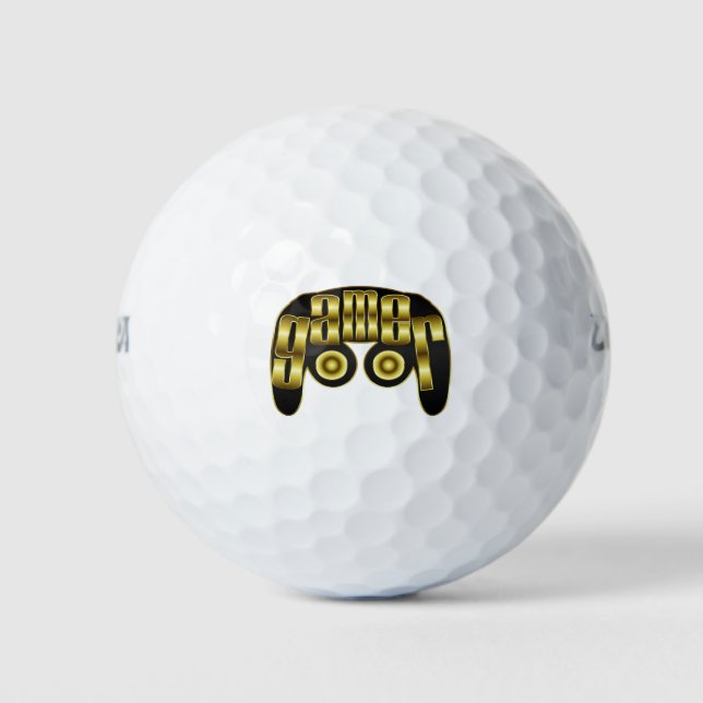 TShirt-GAMER-02a Golf Balls (Front)