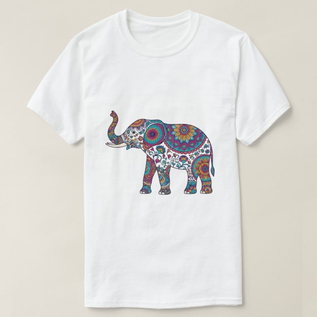 tshirt print elephant abstract design (Design Front)