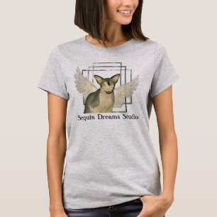 TShirt Sphynx Cat Ninja in Angel Wings