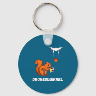 Tshirt Squirrel Drone Pilot Quadcopter Operators Key Ring