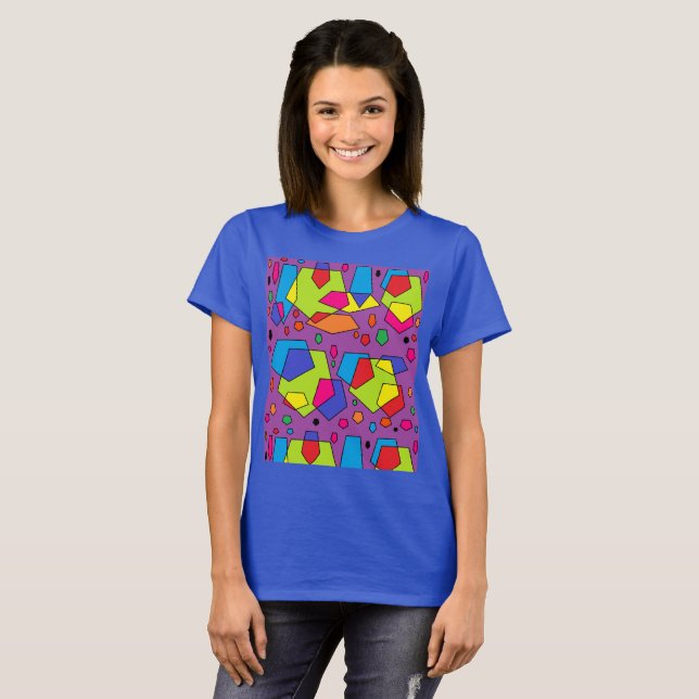 Tshirt top with big coloured chunks on it (Front Full)