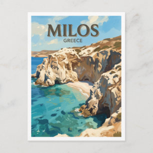 Tsigrado Beach Milos Greece Postcard