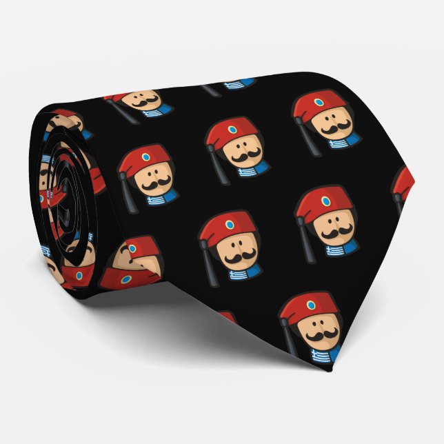 Tsolias Head Pattern Tie (Rolled)