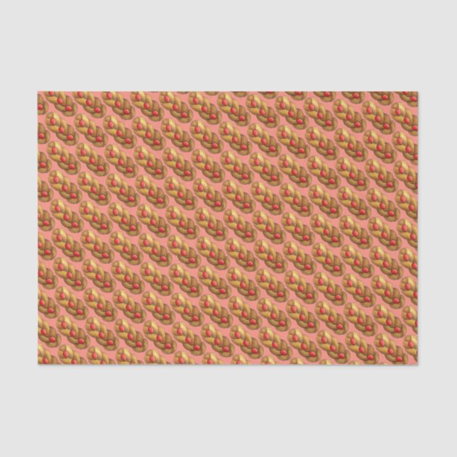 Tsoureki Greek Armenian Holiday Easter Bread Food Tissue Paper (Front)