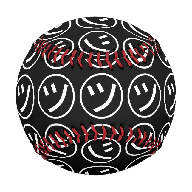 ㋡ Tsu Kana Katakana Smiling Emoji / Emoticon Baseball (Front)