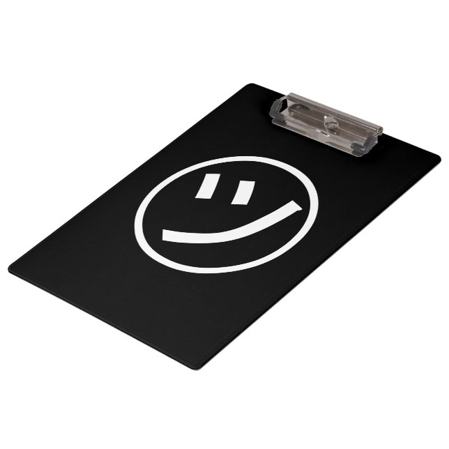 ㋡ Tsu Kana Katakana Smiling Emoji / Emoticon Clipboard (Angled)