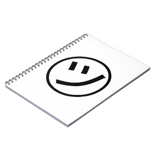 ㋡ Tsu Kana Katakana Smiling Emoji / Emoticon Notebook