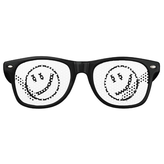 ㋡ Tsu Kana Katakana Smiling Emoji / Emoticon Retro Sunglasses (Front)